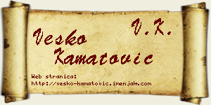 Vesko Kamatović vizit kartica